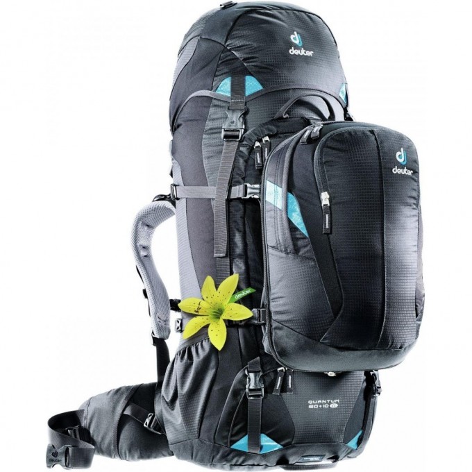 Рюкзак DEUTER QUANTUM 60+10 SL Black-turquoise 3510315_7321