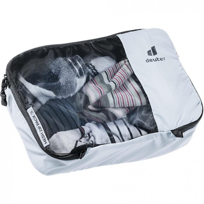 Упаковочный мешок DEUTER 2020-21 MESH ZIP PACK 3 TIN/BLACK 3941721_4702